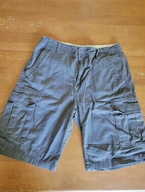 Plugg Men's Cargo Shorts 11"- Gray